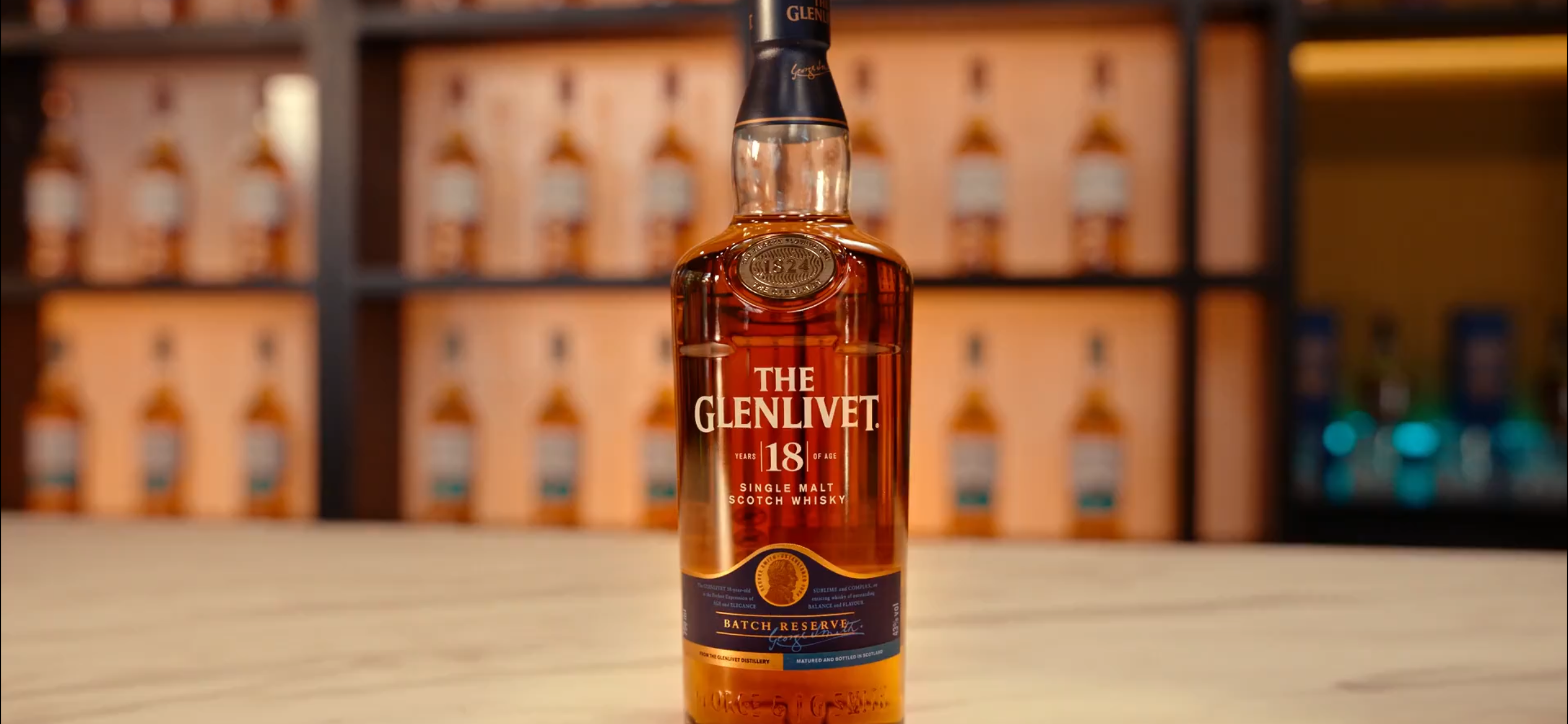 The Glenlivet 18 bottle from the campaign for Impero and Pernod Ricard